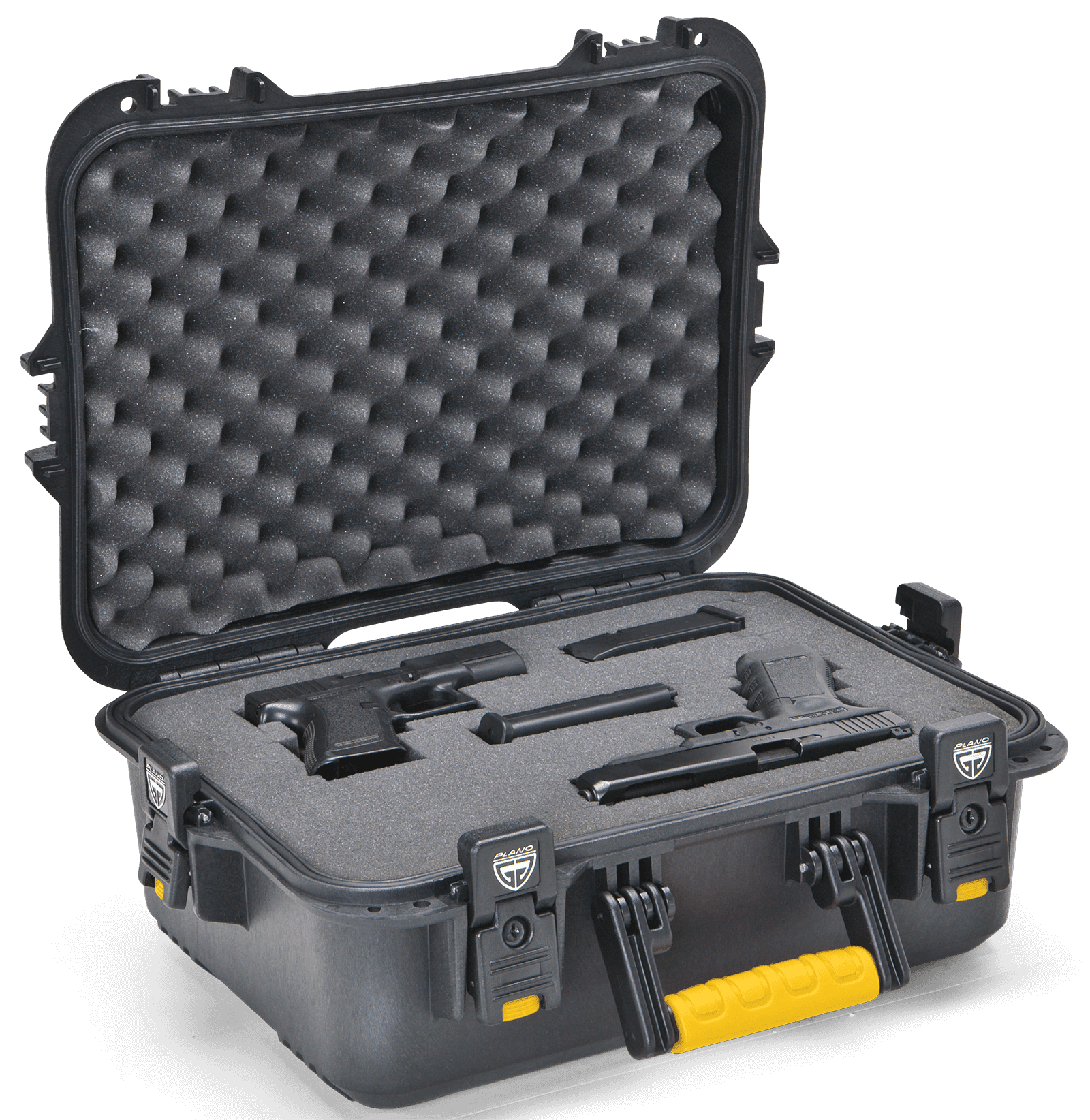 All Weather Case - XL, Pistol/Accessories Case, Black/Yellow 