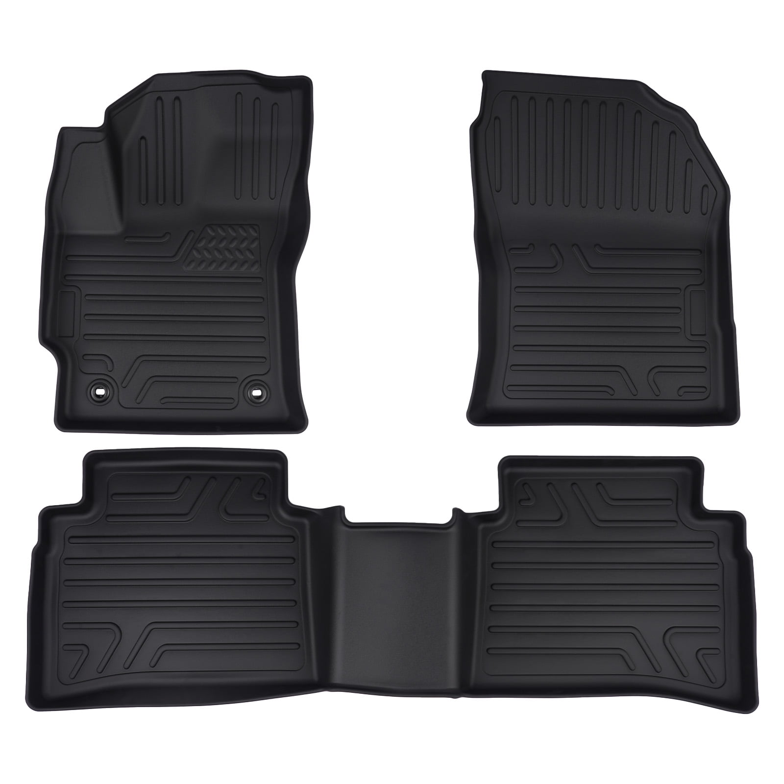 All-Weather Custom Floor Mats for 2020-2025 Toyota Corolla Sedan Excludes Hatchback - 1st & 2nd Row Full Set TPE Floor Liners