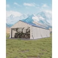 thumbnail image 1 of All-Weather Enclosed Steel Carport Garage – 20x30 FT Vertical Roof Shelter for Multiple Vehicles – Outdoor Storage for Full-Size Pickup Trucks, Boats, Tractors – Size: 20x30FT, 1 of 6