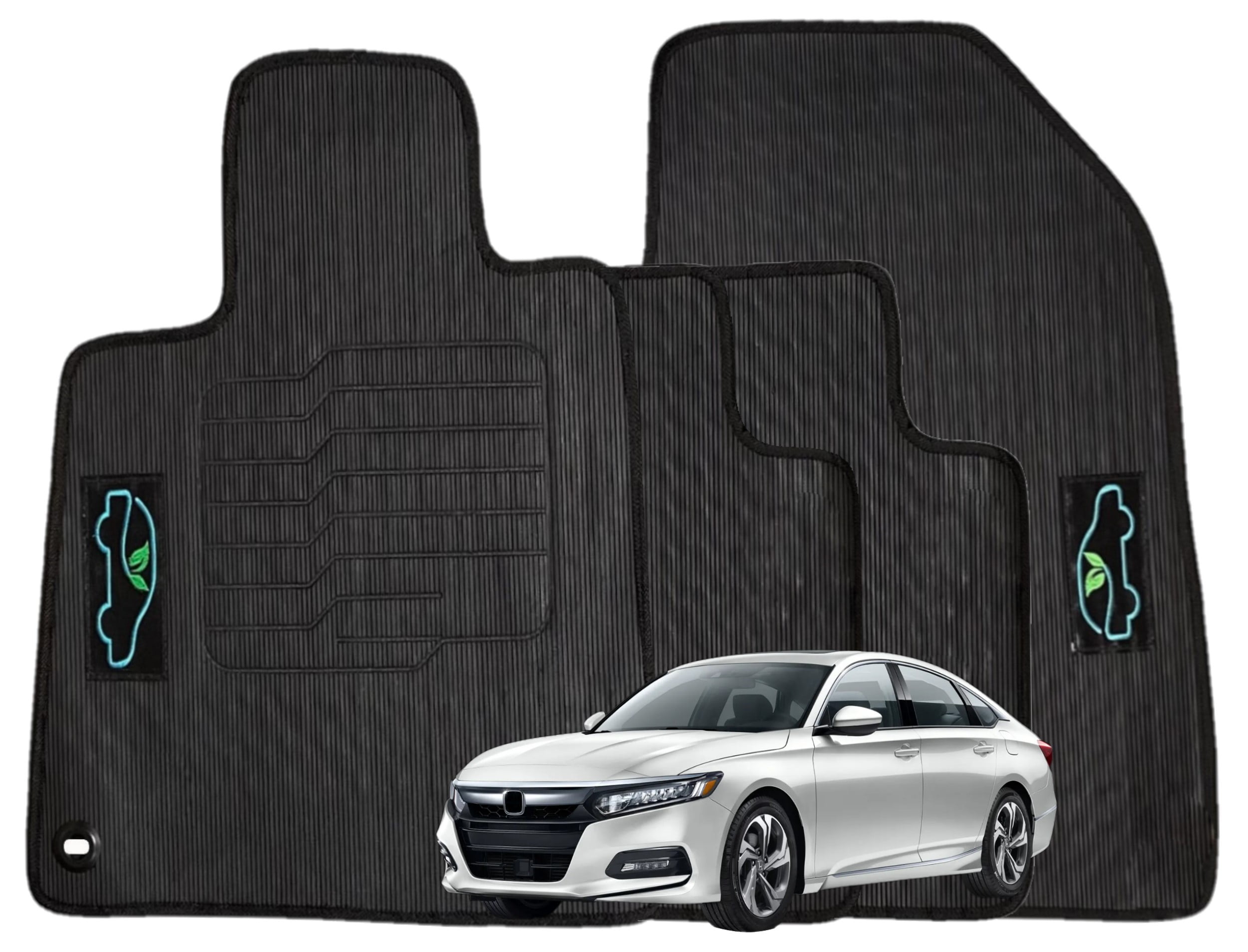 All Weather Floor Mats Custom Fit For 2018 To 2023 Honda Accord With Safety Locks Front And Rear Black Ecomats Com