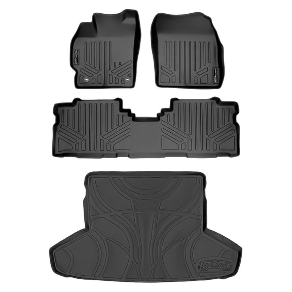 SMARTLINER 3 Rows Custom Fit Floor Liners Compatible with 2012 - 2017 Toyota Prius V (Hybrid)