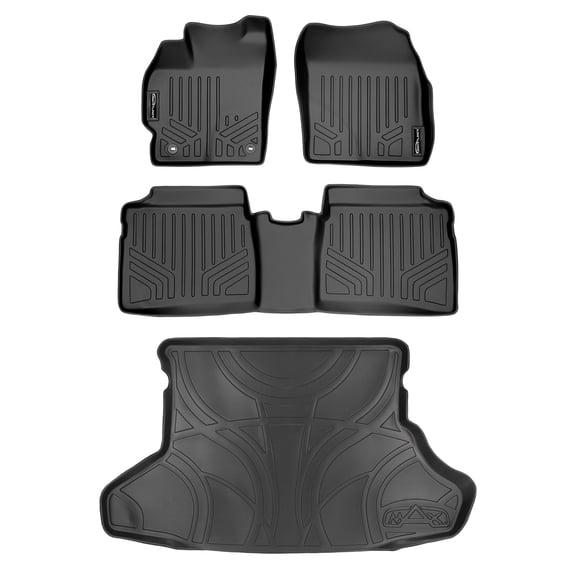 SMARTLINER 3 Rows Custom Fit Floor Liners Compatible with 2012 - 2015 Toyota Prius (Hybrid)