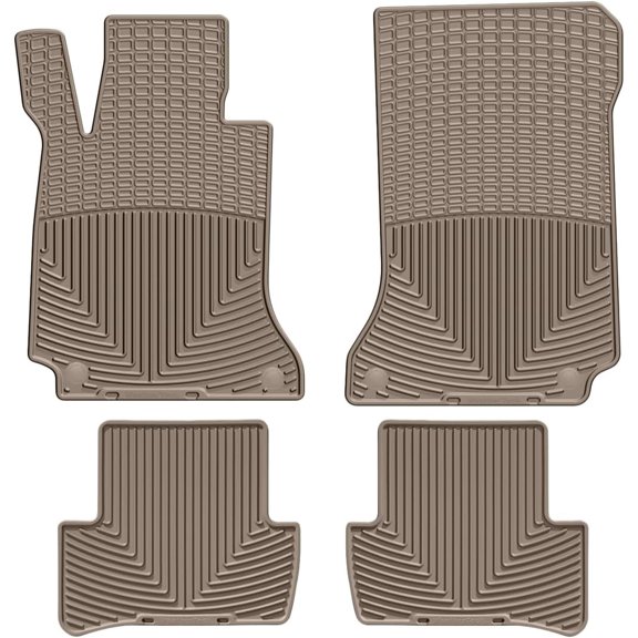 All-Weather Floor Mats for Mercedes C-Class, C 63 AMG - 1st & 2nd Row (MB W204 T), Tan