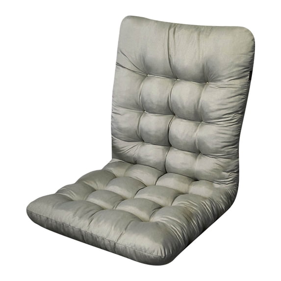 All-Weather High Back Rocking Chair Cushion - Tufted Outdoor/Indoor Seat & Back Pillow with Secure Ties - Thick Padded Replacement Cushion for Patio Furniture & Wooden Rockers