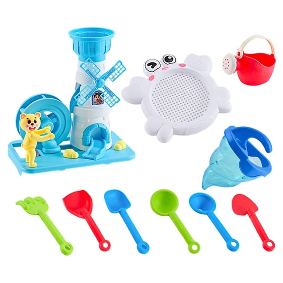 All Weather Kids Sand Toy Set, Beach Digging Soil Tools, Portable Transport Truck Play Kit for Outdoor Sandpit & Daily Leisure