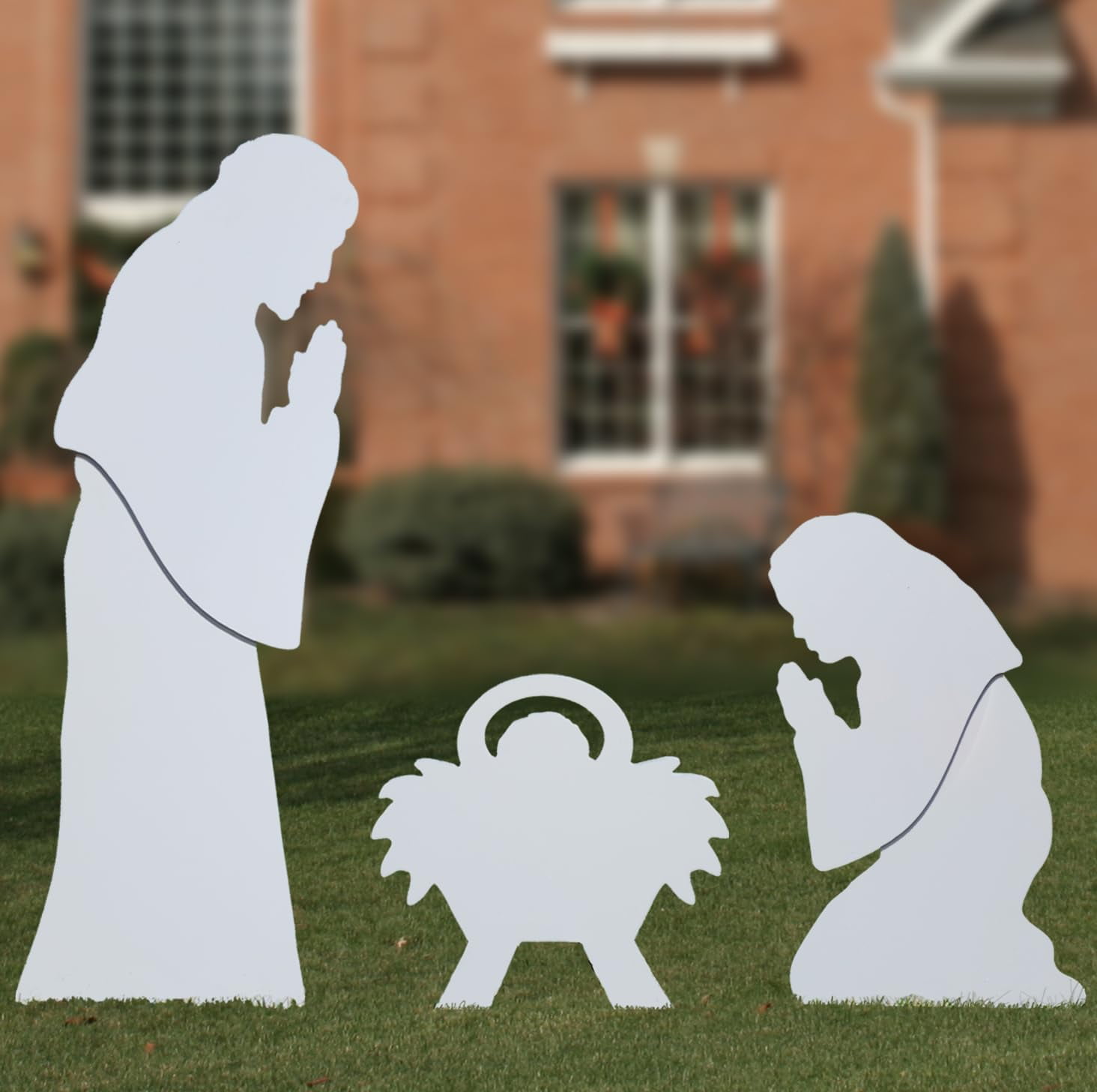 All Weather Life Size Outdoor Nativity Set, Waterproof, Made In USA, Durable Material, Simple