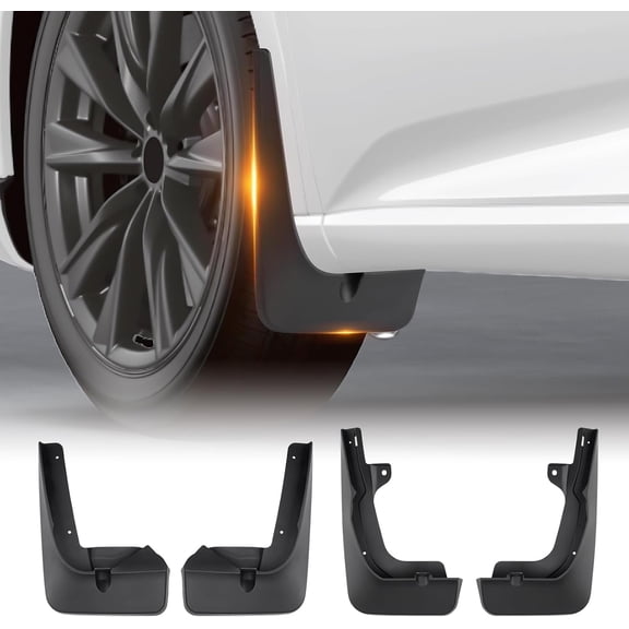 All Weather Mud Flaps for 2023 2024 2025 RX Model No Drill Front and Rear Fender Guards with Hardware Kit