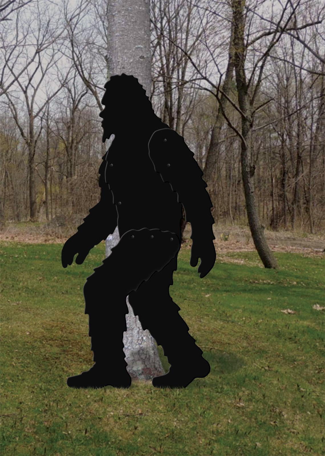 Giant Black PVC Bigfoot Outdoor Display, 7ft Tall
