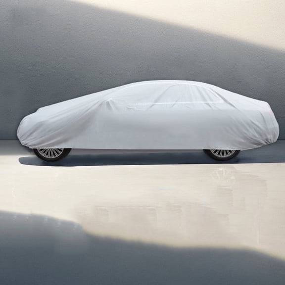 All-Weather PEVA Car Cover - Universal Fit Sun Protection & Waterproof Car Cover, Heat Insulation Dustproof Snowproof Car Cover for Outdoor Vehicle Protection, 430*160*120CM