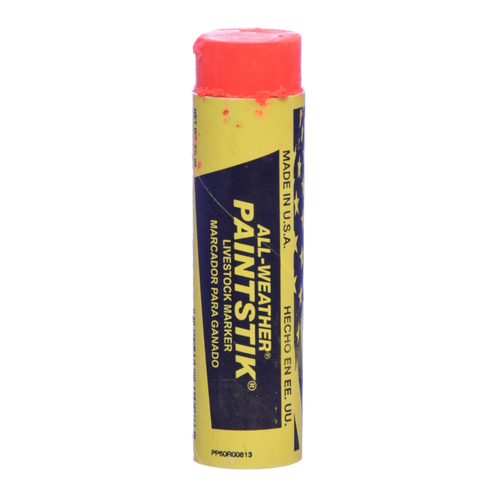 All-Weather Paintstik Livestock Marker - Orange, 1 Inch Dia. X 4 Inch Long