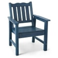 thumbnail image 1 of All-Weather Patio & Garden Chair, Outdoor Dining Chair with Curved Backrest, 400 lbs Support, for Backyard, Garden, Porch, Pool and Deck, Blue, 1 of 2