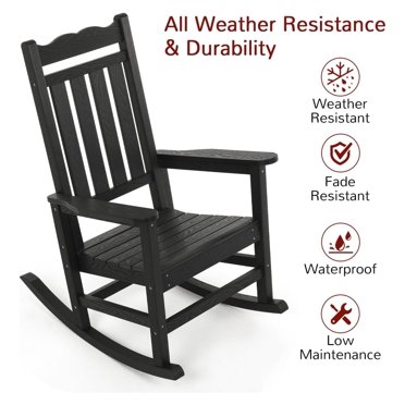 Folding Outdoor Adirondack Chair With 400 Lbs Weight Capacity