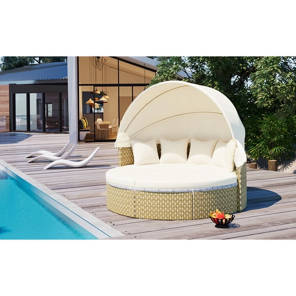 All-Weather Resistance - 5 Cushions for Comfort - Outdoor Hangout - Luxury and Ease of Use
