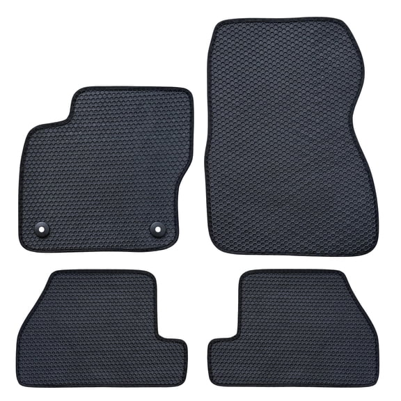 All Weather Floor Mats for 2012 to 2018 Ford Focus with Safety Locks, Front and Rear - ecoMats