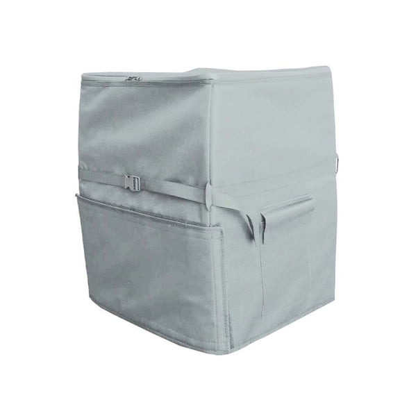 All-Weather Spa Pump Cover With Adjustable Buckles,Waterproof Oxford Fabric Protection For Tub Heaters, 16.9x14.9x 21.2 Inch(420D gray)