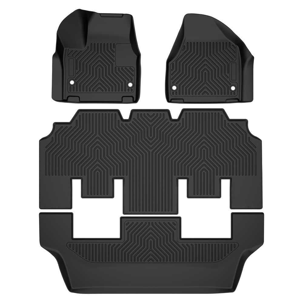 Black All-Weather TPE Custom Fit Floor Mats for Chrysler Pacifica