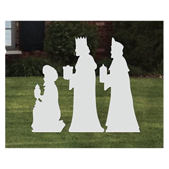 All-Weather Three Wisemen Large Nativity Add-On, Waterproof, Made in USA, 45 inches Tall, Durable Material, Simple Assembly, Easy Storage, Yard Nativity Add-On Set.