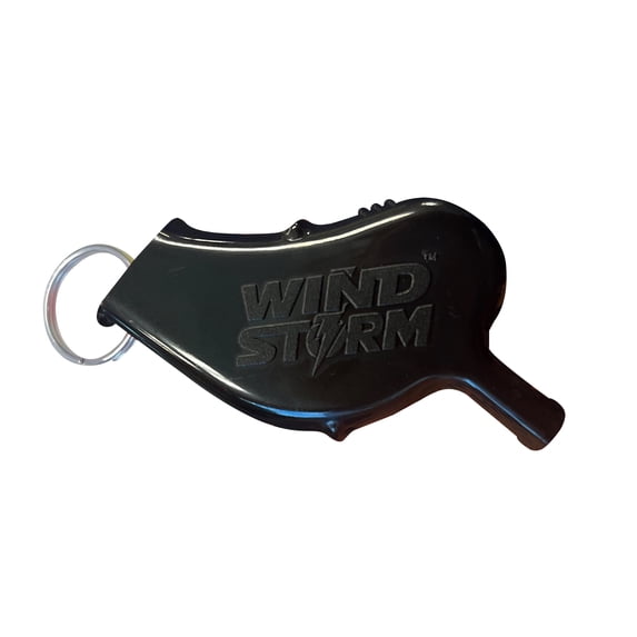 All-Weather Whistle Wind Storm Saftey Whistle, Black