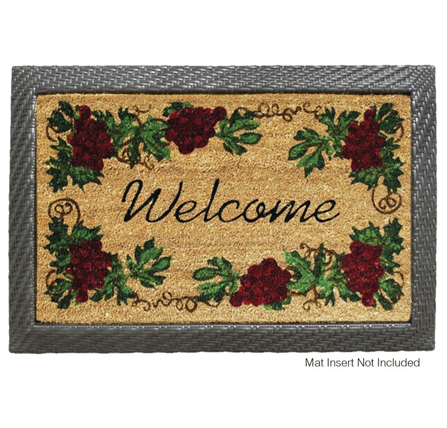 All Weather Wicker Tray Mat Frame (coir doormat not included)
