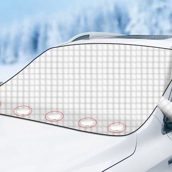 All-Weather Windshield Cover for Cars with Wiper Guard and Sun Visor Shield