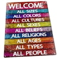 thumbnail image 1 of All Welcome 9"x12" Metal Sign, Wall Decor for Office or Meeting Room, 1 of 3
