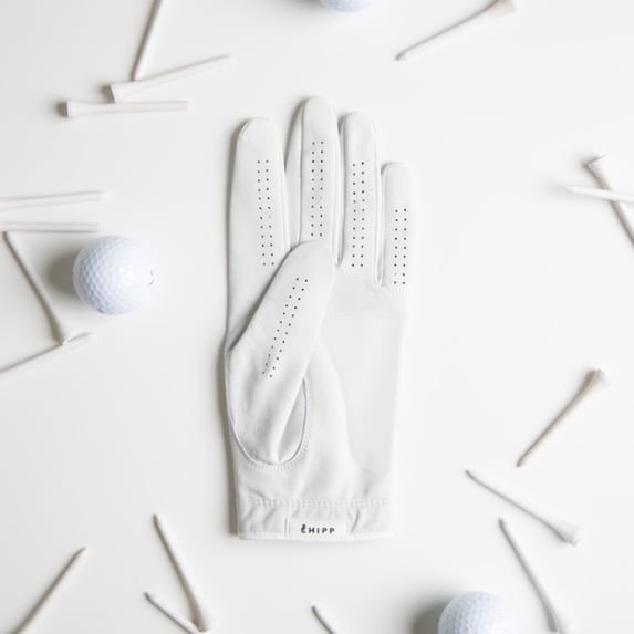 Cabretta All White Premium Cabretta Leather Golf Glove with Supportive Palm Pad ...