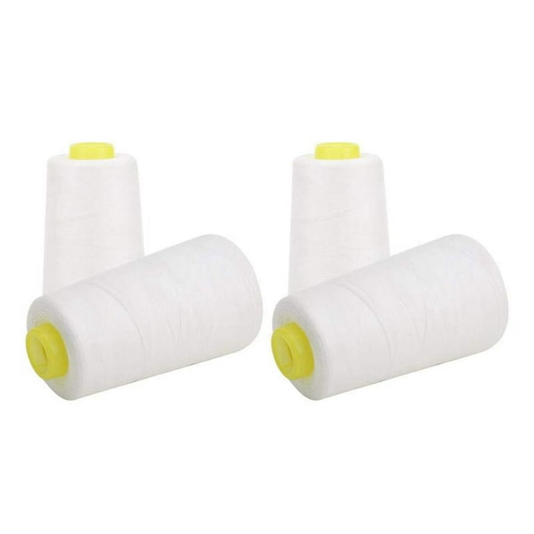 All- White Thread for Sewing Polyester Sewing Thread of 3000 Yards Each Spool Thread for Sewing Machine Thread