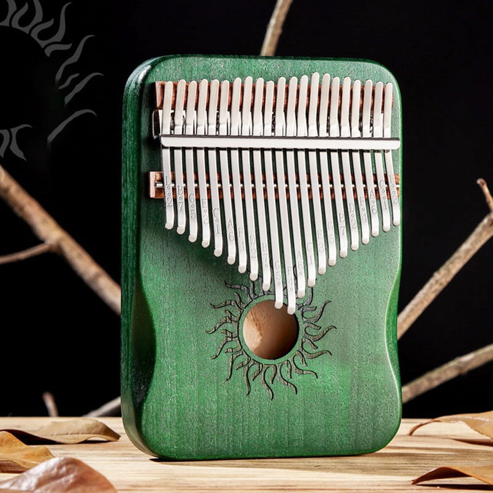 All-Wood Maple Kalimba 17-Key Mbila with Sound Hole Suitable for Beginners