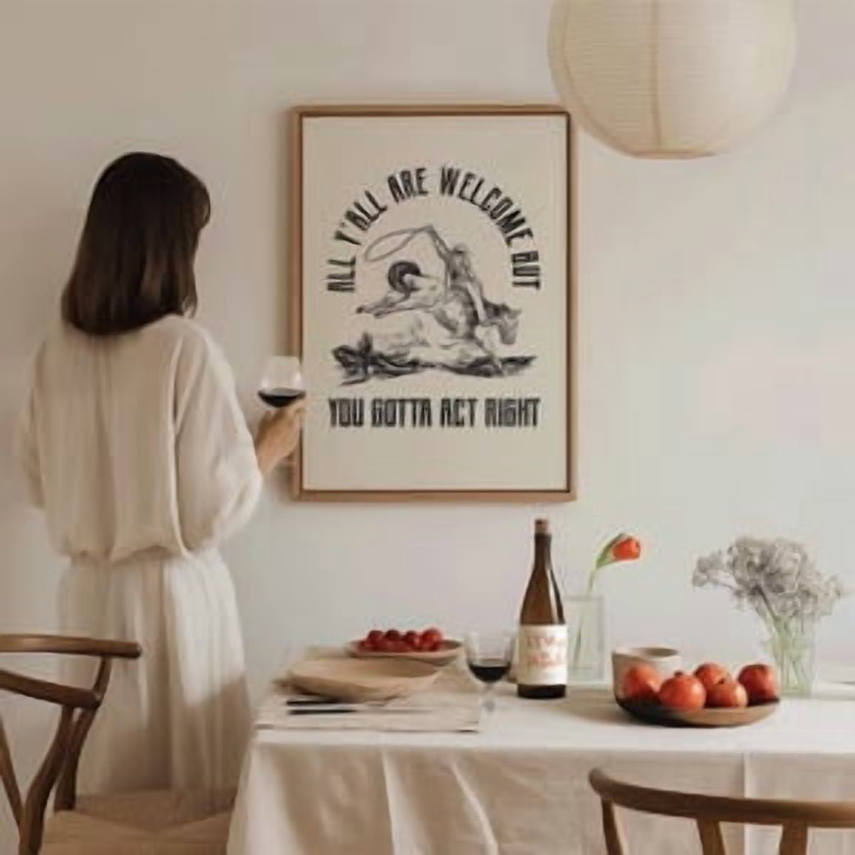 All Yall Are Welcome Act Right Poster, Poster Home Decor, Poster Only ...
