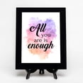 thumbnail image 1 of All You Are is Enough, Black Frame 7x5 Decorative Wall Plaque (Full Color) | Positive Affirmation Inspiration Décor, 1 of 7