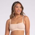 thumbnail image 1 of All.You. LIVELY Women's Stripe Mesh Bralette - Toasted Almond - Size Large, 1 of 3