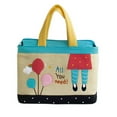 thumbnail image 1 of [All You Need] Embroidered Applique Fabric Art Tote Bag / Shopper Bag (9.3*7.2*4.2), 1 of 5