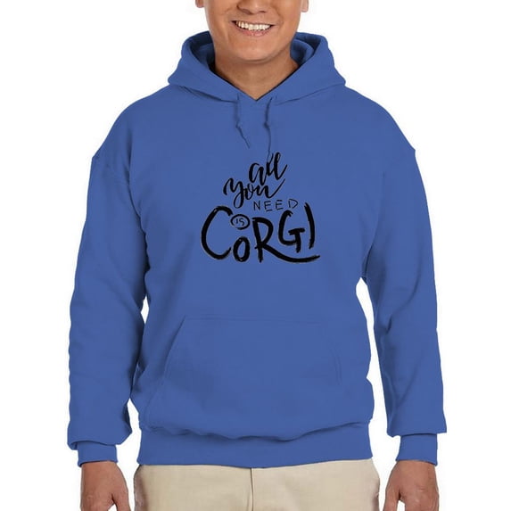 All You Need Is Corgi Hoodie Men -Image by Shutterstock, Male Small