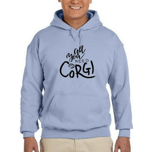 All You Need Is Corgi Hoodie Men -Image by Shutterstock, Male Small