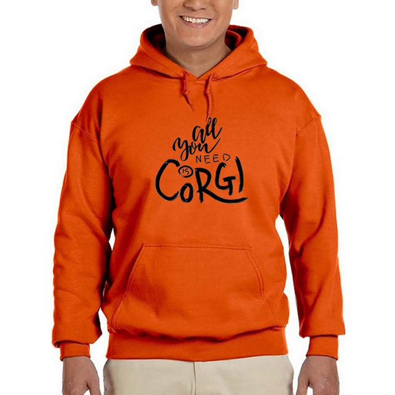 All You Need Is Corgi Hoodie Men -Image by Shutterstock, Male XX-Large