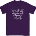 thumbnail image 1 of All You Need Is Faith T-Shirt Christian Pray Praise Worship Jesus Christ God Tee - Purple, 2XL, 1 of 1