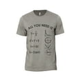 thumbnail image 1 of All You Need Is LOVE Math Men's Modern Fit Fun Casual T-Shirt Printed Graphic Tee Military Grey Medium, 1 of 3