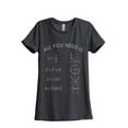 thumbnail image 1 of All You Need Is LOVE Math Women's Fashion Relaxed T-Shirt Tee Charcoal Grey Small, 1 of 3