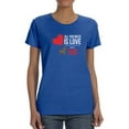 thumbnail image 1 of All You Need Is Love And A Dog Women T-Shirt, Female x-Large, 1 of 4