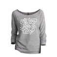 thumbnail image 1 of All You Need Is Love And A Dog Women's Fashion Slouchy 3/4 Sleeves Raglan Sweatshirt Sport Grey Smal, 1 of 3