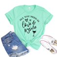 thumbnail image 1 of All You Need Is Love And Wine T-shirt Valentine's Day Gift Wine Lover Tee Women's Weekend Tshirt Party Shirts Alcohol Shirt, 1 of 3