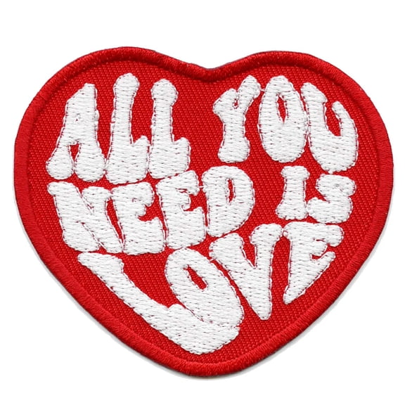 All You Need Is Love Heart Embroidered Iron On Patch