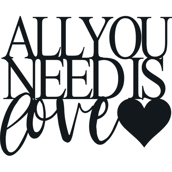 All You Need Is Love - Metal Wall Art