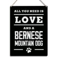 thumbnail image 1 of All You Need is Love and a Bernese Mountain Dog Wood Sign 8x10 Bernese Mountain Dog Mom Gifts Wooden Hanging Plaque for Home Wall Art Decoration Present, 1 of 3