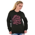 thumbnail image 1 of All You Need Love Cute Romantic Quote Women Crewneck Sweatshirt Brisco Brands X, 1 of 6