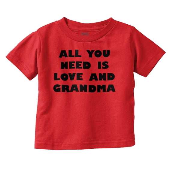 All You Need is Grandma Cute Grandkid Toddler Boy Girl T Shirt Infant Toddler Brisco Brands 2T