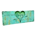 thumbnail image 1 of All You Need is Love 4"x12" Metal Sign, Wall Décor for Inspirational, 1 of 4