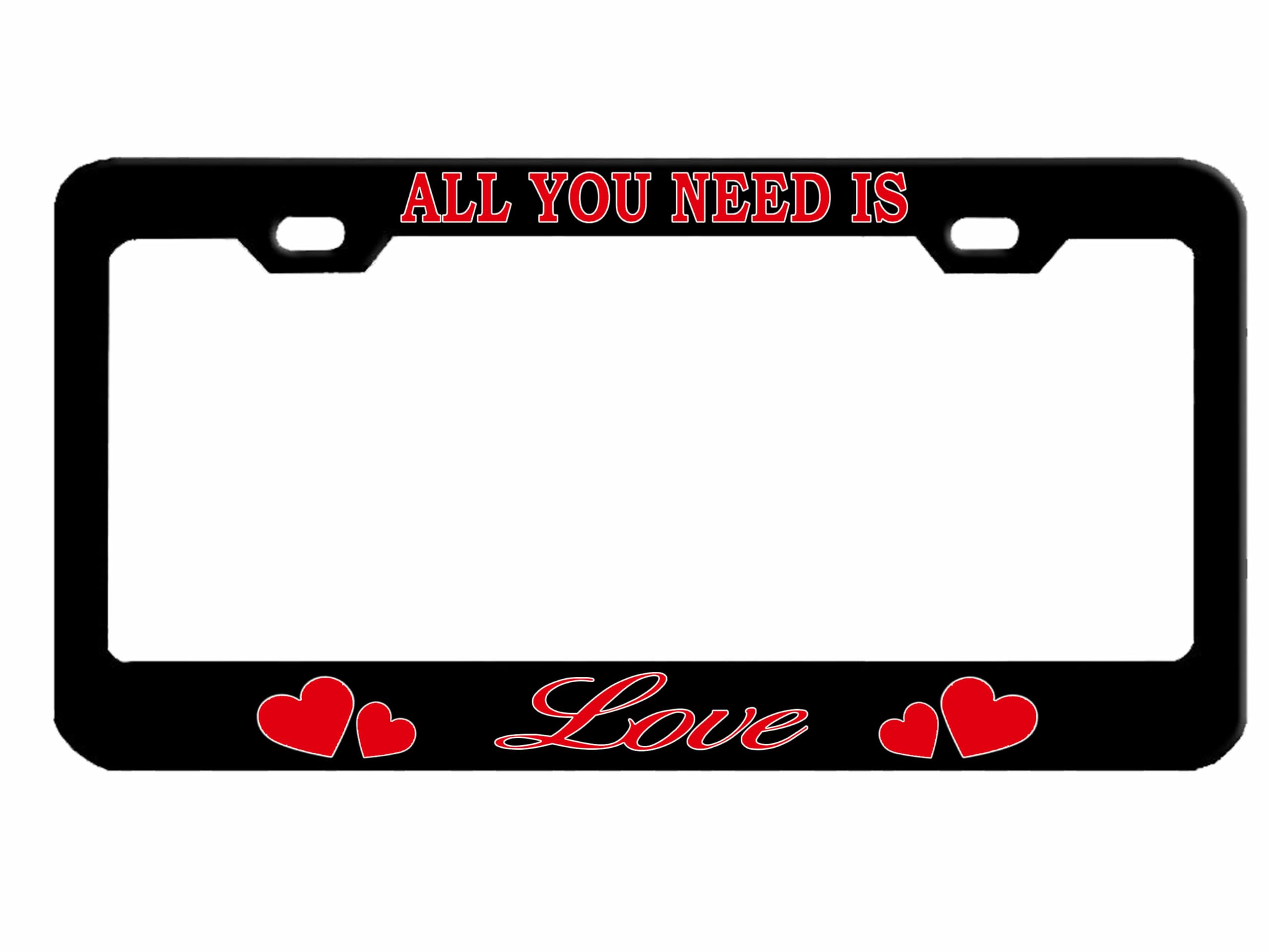Rolling Stones License Plate Frame – Black Powder Coated Metal, Made In USA