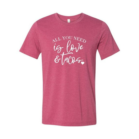 All You Need is Love and Tacos - Women's Plus Size Top in Raspberry