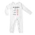 thumbnail image 1 of All You Need ls Love Math Equations Baby Infant Bodysuit Long Sleeve Footed Romper Unisex 0-24 Months, 1 of 4